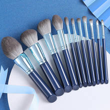 11Pcs/lot Blue Makeup Brushes Set Synthetic Hair Professional Make Up Brush for Eyeshadow Foundation Powder Eyeliner Eyelash Lip 2024 - buy cheap