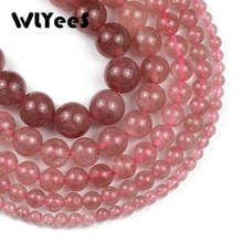 WLYeeS Strawberry Quartz Natural Stone Beads Round Loose Spacer Beads For Jewelry Making DIY Bracelet Accessories 4 6 8 10 12MM 2024 - buy cheap