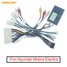 FEELDO-Adaptador de Cable de arnés de cableado de energía para coche, dispositivo de Audio con 16 Pines, con caja Canbus, Mistra para Hyundai Elantra KIA Sorento K3 2024 - compra barato