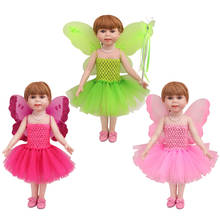 18 дюймов, с круглым вырезом, для девочек в американском стиле для новорожденных эльфийский костюм крылья волшебной палочки детские игрушки подходит 43 см для ухода за ребенком для мам, детские куклы, c778 2024 - купить недорого