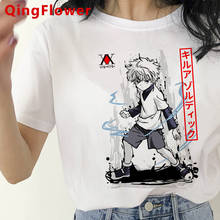 Camiseta de Hunter x Hunter Killua Hisoka Kurapika para mujer, ropa para parejas, kawaii, blanca, ulzzang, tumblr, Verano 2024 - compra barato