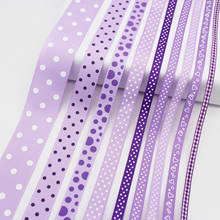 5 Meter/Lot Purple Series Ribbons Solid Color Grosgrain Ribbon Satin Ribbon Print Dots Tapes For Handmade Crafts DIY Accessories 2024 - buy cheap