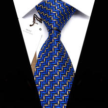 YISHLINE Men Ties 8 cm Brand New Geometric WAVE Jacquard Fashion Necktie Mens Tie 2020 Wedding Corbata Para Hombre Accessories 2024 - buy cheap