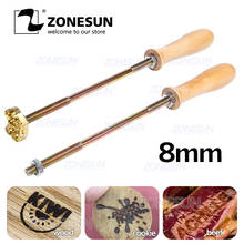 ZONESUN 30cm Brand Handle for Burning Mold Stamp on Cake Cookie Sweets,Iron Brass Mold Burning Handle,Custom Design(M8) 2024 - buy cheap