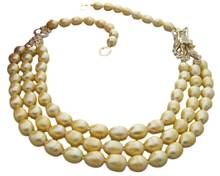 21" 9x11MM Gold Rice freshwater Pearl Necklace Cz Pave Dragon Connector choker necklace 2024 - buy cheap