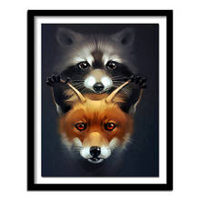 5d diamante animales bordado de diamantes fox diy diamante pintura Kit de punto de cruz decoración del hogar 2024 - compra barato