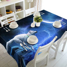 3d Tablecloth Starry Sky Space Wolf Mysterious Space Pattern Washable Cloth Thicken Rectangular and Round Wedding Table Cloth 2024 - buy cheap