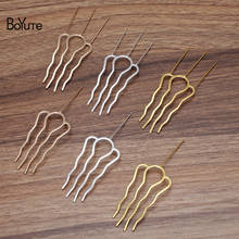 BoYuTe (5 Pieces/Lot) 35*65MM 49*87MM Metal Brass 4 Teeth Hair Comb Welding 35*1MM Pin Diy Handmade Hair Accessories Wholesale 2024 - buy cheap