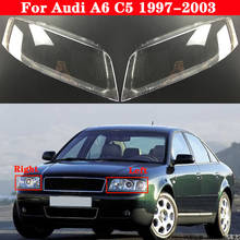 Frente do carro farol capa para audi a6 c5 1997-2003 farol abajur cabeça lâmpada luz cobre lente de vidro tampas do escudo 2024 - compre barato