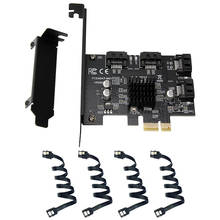 PCI-E SATA Card 4 Port SATA III 3.0 6Gb Expansion Card Adapter PCI Express Controller Card Marvell 88SE9215 Chip with SATA Cable 2024 - buy cheap