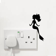 Beauty Mermaid Switch Socket Stickers Cartoon Window Decals Bedroom Home Wall Decoration Auto Detailing Decor Vinyl Laptop Bomb 2024 - buy cheap