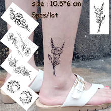 Temporary Tattoo Sticker flower moon waterproof fake Tatto Water transfer Tatoo for girl woman kid man small size sell in lots 2024 - buy cheap