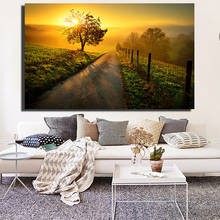 Beautiful Sunset Scenery on Canvas Painting Large Size Prints and Posters Cuodros Wall Art Pictures for Living Room Home Decor 2024 - buy cheap