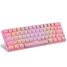 Teclado gamer bluetooth com 61 teclas, teclado retroiluminado rgb sem fio para notebook e mac 2024 - compre barato