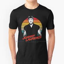 Johnny Lawrence T Shirt 100% Pure Cotton Fighting Position Yes Sensei Never Dies Strike First Strike Hard No Mercy Johnny 2024 - buy cheap