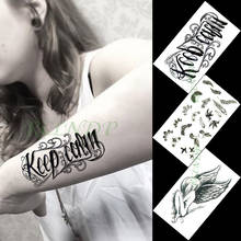 Водостойкая Временная тату-наклейка, крылья ангела, птица, перо, буквы, маленькая художественная тату флэш-тату, искусственная татуировка для женщин, мужчин и детей 2024 - купить недорого