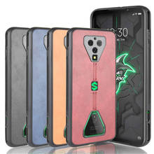 For Xiaomi Black Shark 3 Pro Luxury Calfskin PU Leather lines Hard Back Cover Case For Black Shark 3Pro Black Shark3 Phone Case 2024 - buy cheap
