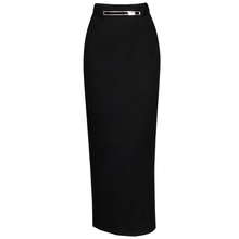 Женская шерстяная юбка-карандаш размера плюс 3XL с поясом на осень и зиму 2024 - купить недорого