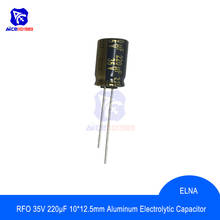 Diymore-condensador de Audio Original ELNA RFO 35V 220μF, 10x12,5mm, condensador electrolítico de aluminio 35V220μF, 10 unids/lote 2024 - compra barato