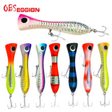 OBS Large GT Popper wood Lure 120G 22cm Topwater  Fishing Lure Bluefish Tuna With Treble Hook Sea Fishing Strong Temptation bait 2024 - buy cheap