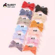 Girls Knitted Bow Hairpins Cute Bow Hair Clips Simple Knitted Bow-knot Hair Accessories For Children Kids Toddler Hair Ornaments 2024 - buy cheap