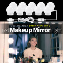 2V LED Dressing Table Mirror Light Mirror With Light Wall Lamp Dimmable Makeup Vanity Mirror Light 2 6 10 14 Bulbs For Bathroom 2024 - buy cheap