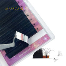MASSCAKU 12rows Easy Fan Natural Soft Cashmere Extensions 0.05/0.07 Eyelash Extension Tray Volume Russian Matte Flowering Fan 2024 - buy cheap