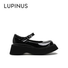 LUPINUS Fashion Platform Women Mary Jane Shoe 2022 New Chunky Heel Retro Women Single Shoe College Style Women Leather Shoe 2024 - buy cheap