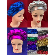 Gorro colorido con cuentas para mujer, gorro con turbante para la India, bufandas, diadema para la cabeza, accesorios para el cabello para niña 2024 - compra barato