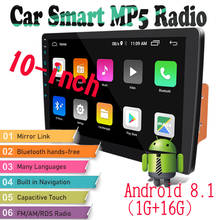 Rádio automotivo com vídeo, 2 din, android 8.1, gps, bluetooth, wi-fi, painel removível, avi flv, pmp, usb, tela capacitiva, 10 espaço sem dvd 2024 - compre barato