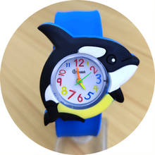 Кварцевые часы в форме акулы из мультфильма, с кнопками, для мальчиков и девочек, детские часы, подарок на день рождения, часы Relogio Femenina 2024 - купить недорого