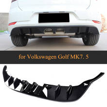 Black PP Car Rear bumper Diffuser Lip Spoiler For Volkswagen VW Golf 7 VII Standard and GTI 2017 2018 Mid Outlet 2024 - buy cheap