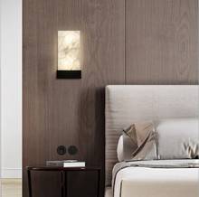 Luminária de parede em mármore com led minimalista, americana, para quarto, sala de estar, corredores, modelo de lâmpada de parede 2024 - compre barato