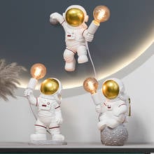 Nordic space astronaut astronautTable Lamp Art Deco Table Bedroom Lamp Creative Living Room Decoration Space Man Desk Light LED 2024 - buy cheap