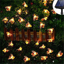 10M Solar Lights String 50 Led Honey Bee Shape Solar Powered Fairy Lights For Outdoor Home Garden Fence Summer Decoration 2024 - buy cheap