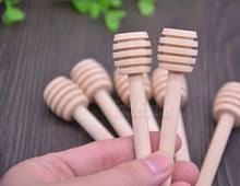 8cm MINI Wooden Honey Dippers Wedding Favors Wood Honey Spoon Stick 2024 - buy cheap