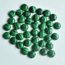 2020 fashion top quality malachite stone round CAB CABOCHON stone beads for jewelry Accessories 12mm wholesale 50pcs/lot free 2024 - buy cheap