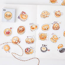 45 pcs/pack Kawaii Round Delicous Bread Decorative Stickers Adhesive Stickers DIY Decoration Diary Stationery Stickers Gift 2024 - buy cheap
