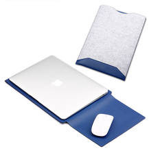 Felt Coque for Macbook Pro 13 15 Retina 12 2015 Laptop Sleeve A1502 A1534 A1398 PU Leather for Mac book Retina 12 13 15 Sleeve 2024 - buy cheap