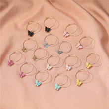 Modyle Gold Color Acrylic Butterfly Earrings for Women Street Style Drop Earrings Korean Fashion Dangle Earrings Jewelry Gifts 2024 - buy cheap