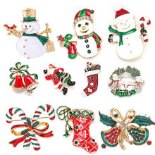 Luvas de lançamento de boneco de algodão, pinguim de algodão, broches, esmalte, chapéu vermelho, feliz natal, broche, festa, presentes de natal 2024 - compre barato