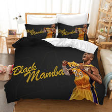 Jogo de cama kobe bryant 24, roupa de cama com edredom e fronhas (sem lençol) 2024 - compre barato