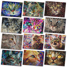 Diamante completo bordado animais gato cão 5d diy pintura diamante mosaico ponto cruz cor gatinho filhote de cachorro grama imagem decoração da sua casa 2024 - compre barato