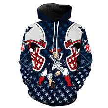 American Football Hoodie Men England Patriots Hoody Hip Hop 3d Print Pullover Sweatshirts Harajuku Clothes 2024 - buy cheap