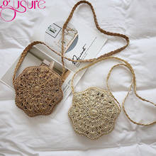 Gusure Hexagon Mulit Women Handmade String Woven Bags 2022 Lady Summer Rattan Straw Beach Shoulder Crossbody Bag Bohemia Purse 2024 - buy cheap