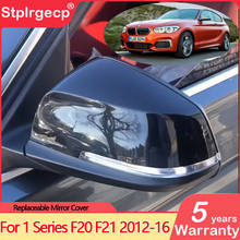 For BMW 1 Series F20 F21 116i 118i 120i 125i 130i Hatchback 2012-2016 Bright Black Car  Mirror Shells Side Wing Mirror Cover Cap 2024 - buy cheap