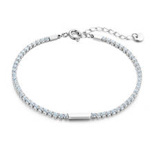 Pulseira de tênis de zircônia cúbica feminina, bracelete de charmoso para mulheres, bijuteria 2024 - compre barato