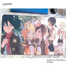 attack on titan mousepad Kawaii gaming mouse pad big gamer mat game computer desk padmouse keyboard wrist rest large play mats 2024 - buy cheap