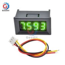 Mini voltímetro digital com tela led, 0.36 polegadas, medidor de voltagem, 0-100v, 3 fios, medidor, painel de monitor 2024 - compre barato
