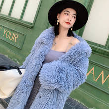 Luck A Faux Fur Coat Women 2020Casual Furry Thick Warm Long Faux Mink Fur Jacket Loose Winter Coat Women Teddy Coat 2024 - buy cheap